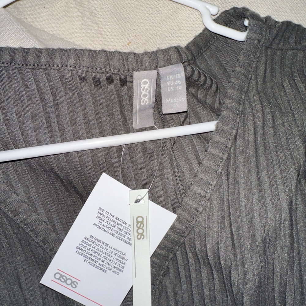 ASOS Ribbed Wrap Dress - Picture 2 of 2
